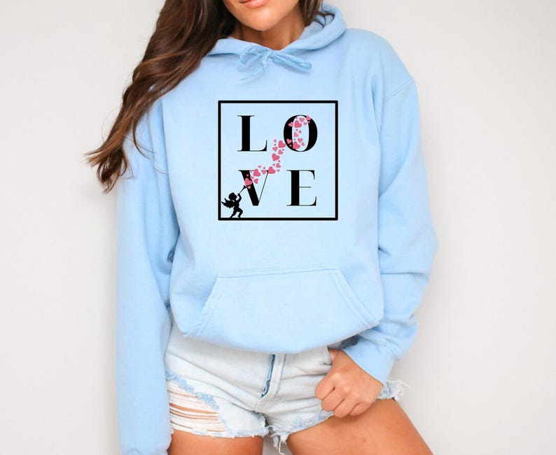 Love Hoodie Couples Matching | Anniversary Gift for Her | Couples Hoodie Set | Gift for Girlfriend | Romantic Hoodie | Valentine Love Gift bild 2