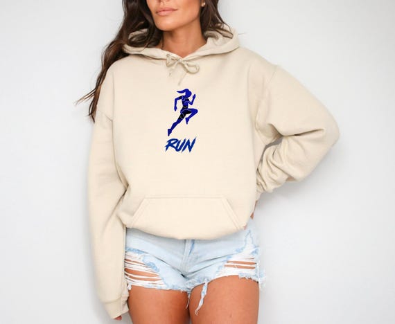 Running Hoodie, Runner Hooded Sweatshirt, Marathon Hoodie, Womens Running Gift, Marathoner Pullover, Running Gift for Her, Run Mom Hoodie