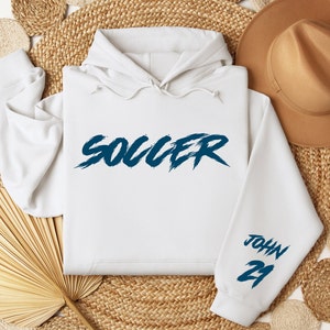 Custom Soccer Hoodie, Personalized Soccer Player Gift