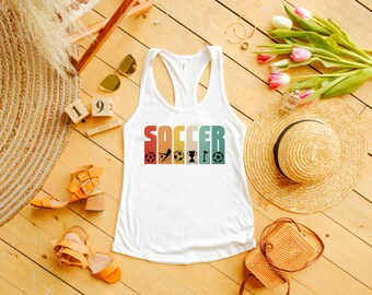 Soccer Tank Top Next Level | Soccer Player Gift | Soccer Team Tank | Womens Soccer Shirt | Soccer Girl Gift | Game Day Racerback Women