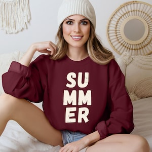 Summer Crewneck Sweatshirt | Beach Girls Trip Sweater | Family Vacation Matching Shirt | Summer Gift for Her | Bachelorette Summer Crewneck bild 1