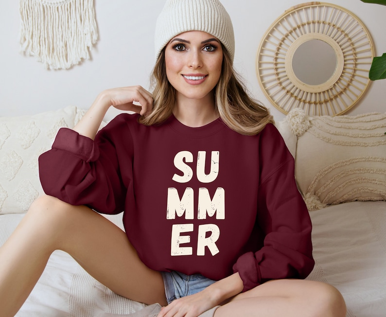 Summer Crewneck Sweatshirt | Beach Girls Trip Sweater | Family Vacation Matching Shirt | Summer Gift for Her | Bachelorette Summer Crewneck bild 1