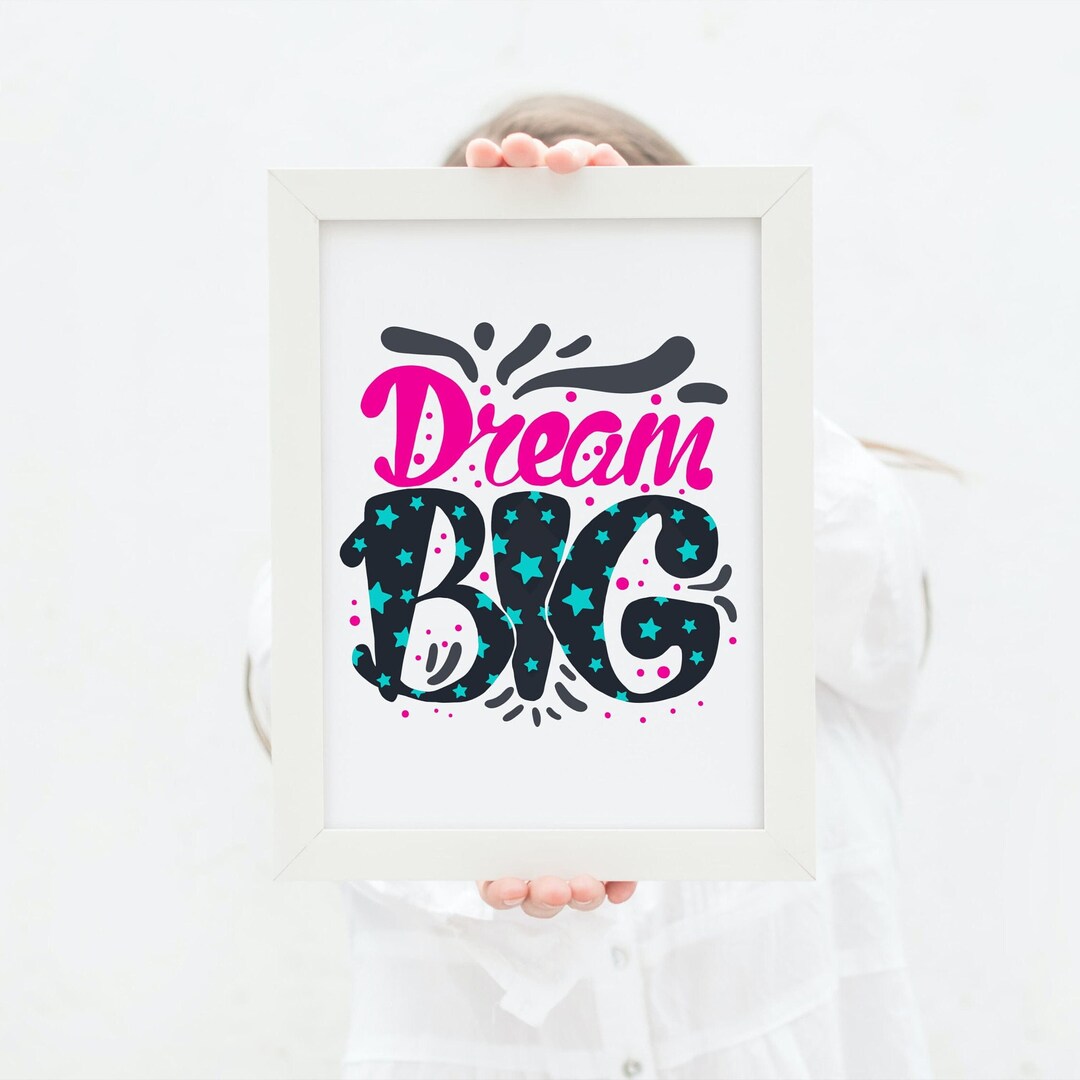 Dream Big Printable Girls Room Printable Dream Big - Etsy