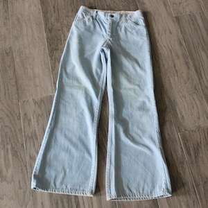 Vintage 1970s light wash flared bell bottom pants