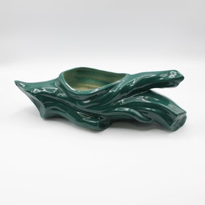 Vintage pottery log planter