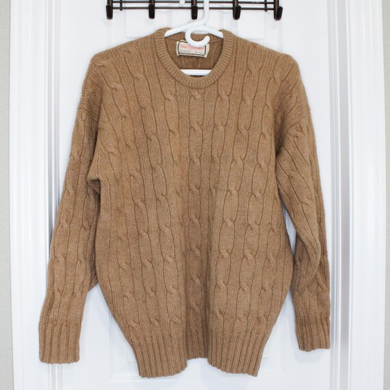 Camel pullover sweater deals