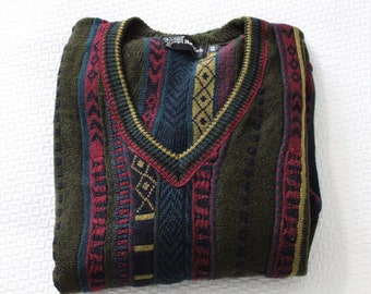 Vintage mens Hyde Park (Coogi style) sweater, size M