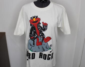 Rare vintage 1990s Sesame Street Jim Henson Hard Rock/Soft Rock Elmo t-shirt