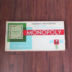 Vintage 1961 Monopoly boardgame