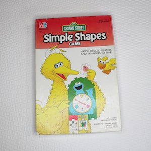 Vintage Sesame Street Simple Shapes children&#39;s game