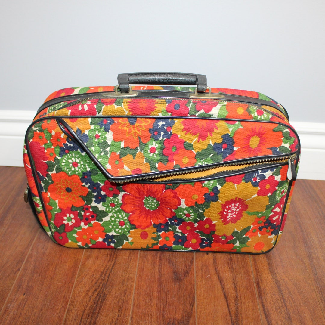 Vintage 1960s Floral Suitcase, Made in Japan - Etsy