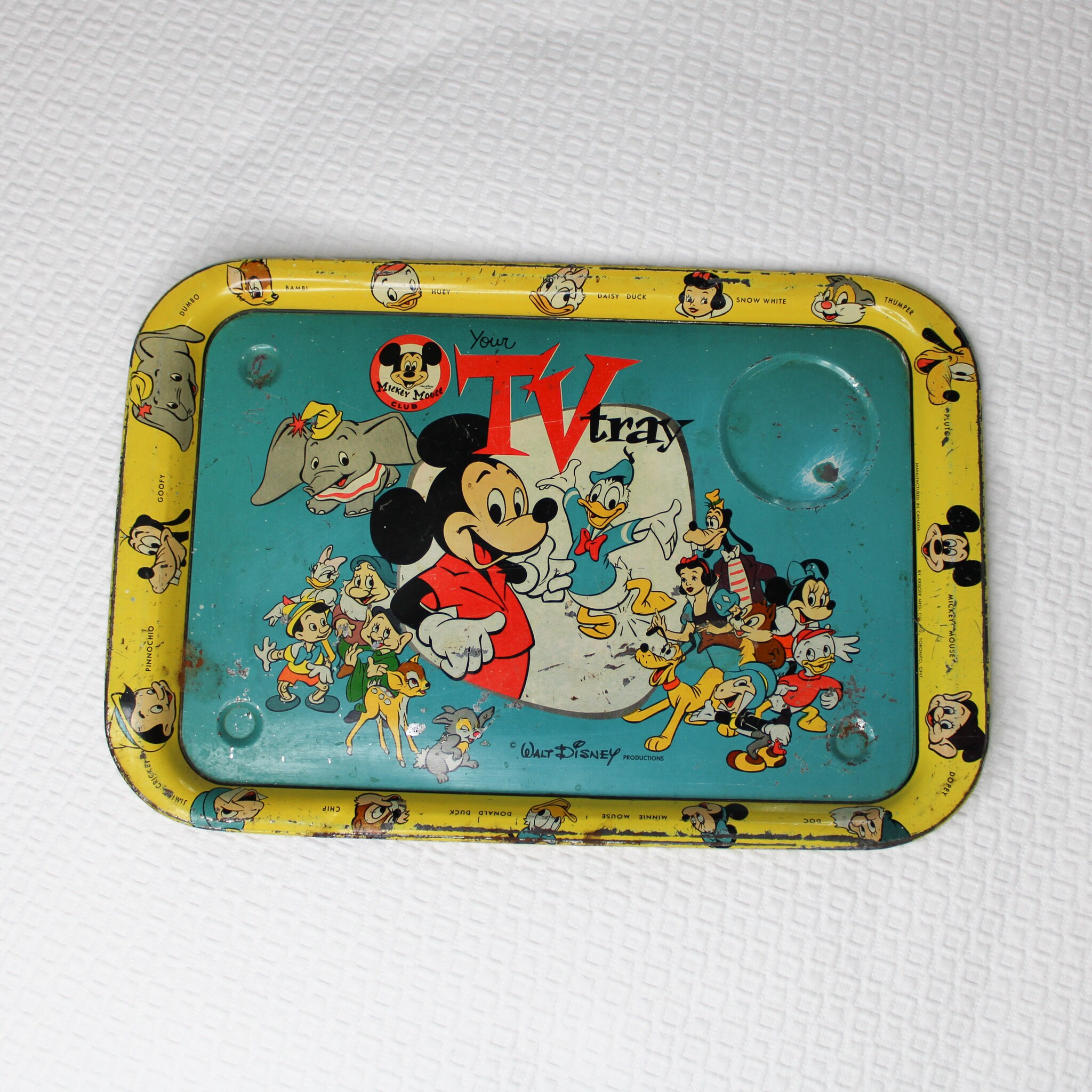 Vintage 1950s Walt Disney TV dinner tray
