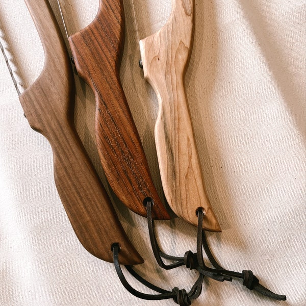 Fiddle Bow Bread Knife, bread saw, bow knife, bread knife, custom bread knife, handmade bow knife. Hardwood bread knife.