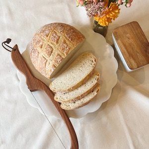 Fiddle Bow Bread Knife, bread saw, bow knife, bread knife, custom bread knife, handmade bow knife. Hardwood bread knife.