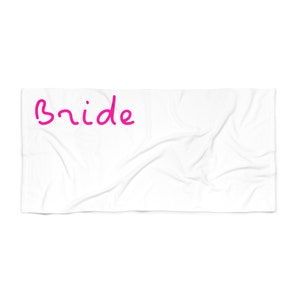 Island Bachelorette Bride Beach Towel | Bombshell Bride | 30 x 60 inch towel