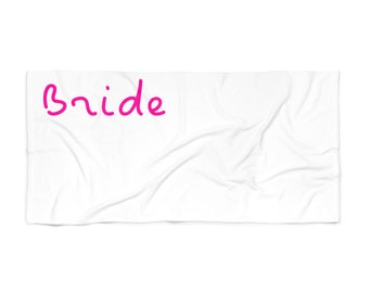 Island Bachelorette Bride Beach Towel | Bombshell Bride | 30 x 60 inch towel