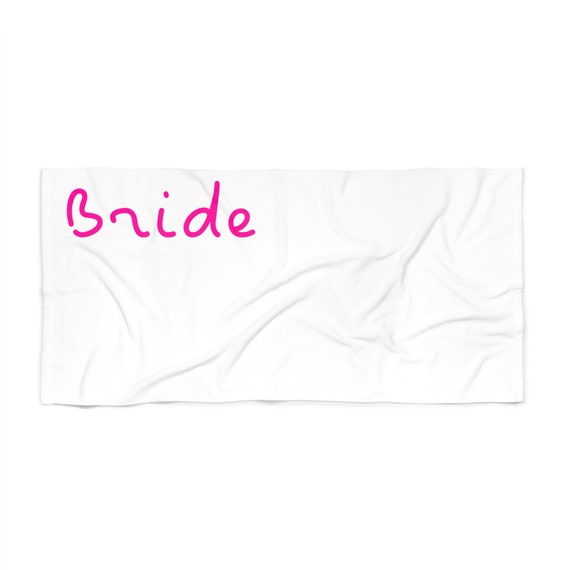 Island Bachelorette Bride Beach Towel | Bombshell Bride | 30 x 60 inch towel