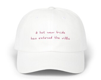 A hot new bride has entered the villa embroidered hat/cap | Bride Bachelorette Hen Party Gift