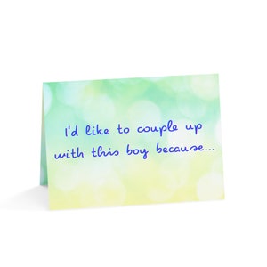 Insel Liebe Junge | Valentinstag Karte | I'd Like to Couple Up With This Boy Card- Blank Innenseite | Karte für Ihn |