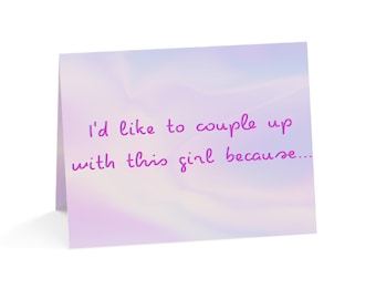 Island Love Valentine's Day Card | I'd Like to Couple Up With This Girl | Blank Inside, Envelope Included