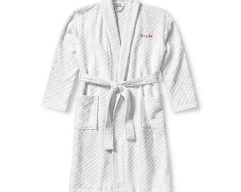 Island Love Embroidered Customized Terry Shawl Robe | Bachelorette and Bridal Party Robe
