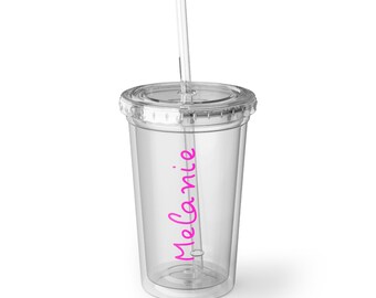 Island Love Clear Acrylic Cup | Customizable / Personalizable Text