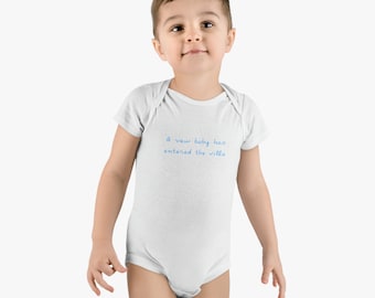 A new baby has entered the villa - Blue | Island Baby Onesie | Multiple Sizes and Colors