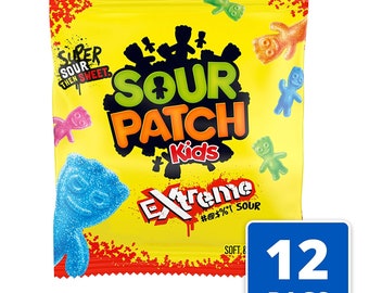 Sour Patch Kids Extreme Sour Soft & Chewy Candy, 12 - 4 OZ Bags