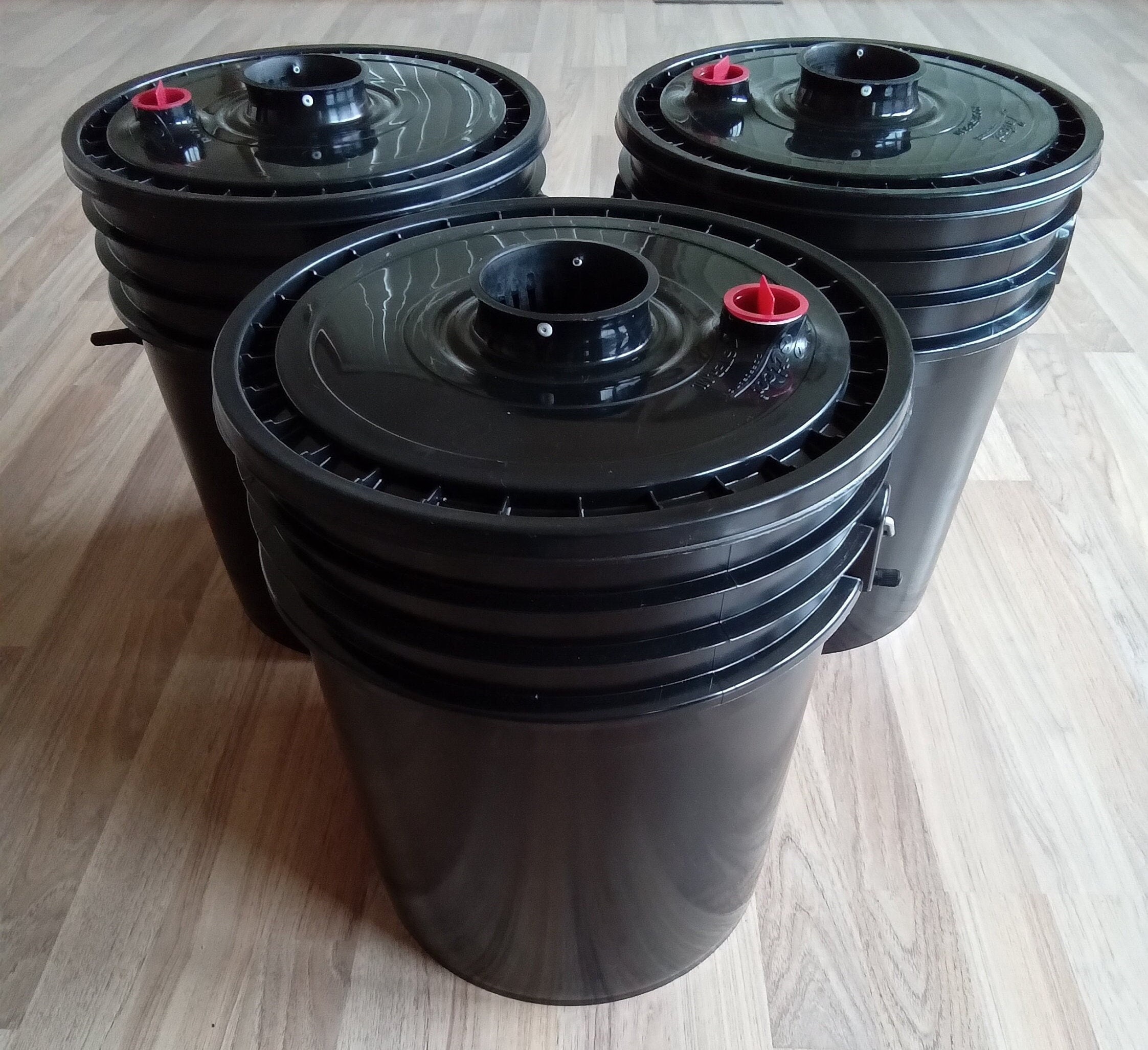 3 5 Gallon Hydroponic Buckets With Lids, Kratky, Rain Resistant Design Etsy