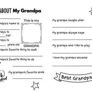 Father&#39;s Day Card for Grandpa | Printable | Digital Download
