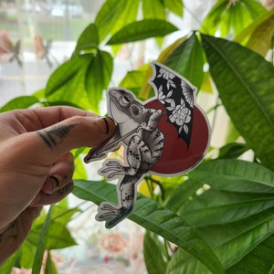 Sticker Grenouille Parapluie