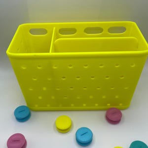 Bogglet Tote Bag Organizer | Bright Colorful Summer Vibe | Beach Pool | Fits Most EVA Bags | Yellow Organizer