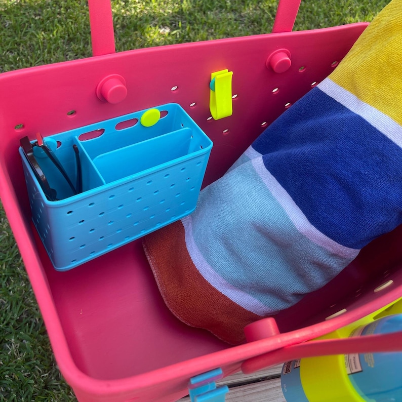 Bogglet Tote Bag Organizer | Bright Colorful Summer Vibe | Beach Pool | Fits Most EVA Bags | image 9