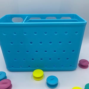 Bogglet Tote Bag Organizer | Bright Colorful Summer Vibe | Beach Pool | Fits Most EVA Bags | Blue Organizer