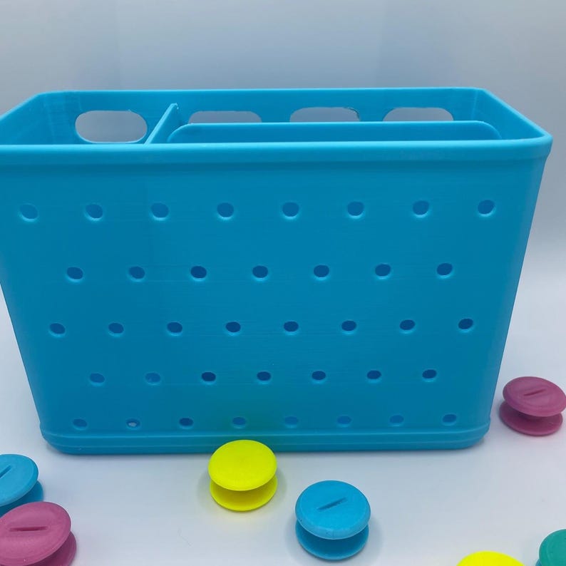 Bogglet Tote Bag Organizer | Bright Colorful Summer Vibe | Beach Pool | Fits Most EVA Bags | Blue Organizer