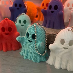 Gehäkelter Geist Mini Schlüsselanhänger - Rucksack Bling