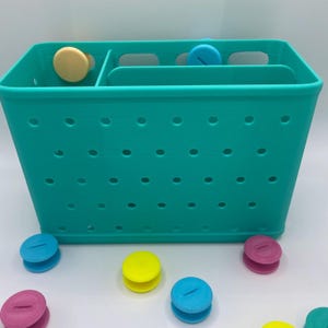 Bogglet Tote Bag Organizer | Bright Colorful Summer Vibe | Beach Pool | Fits Most EVA Bags | Teal Organizer