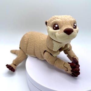 River Otter Posable Desk Fidget Toy | Articulated Stress Relief Friend | Eco-Friendly