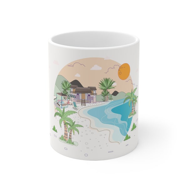 Beach Resort Ceramic Mug 11oz