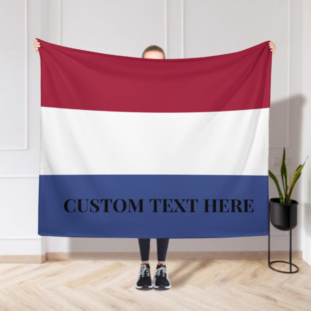 Netherlands Flag Flannel Throw Blanket, Custom Blanket, Netherlands