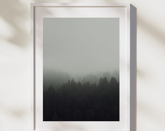 Art Print of Forest Hills, Moody Photography Print Foggy, Mountain Photography Print, Atmospheric Wall Art, Physical Photography Print