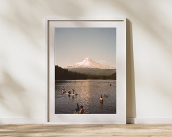 Art Print of Mountain - Mt. Hood, Oregon Photography Print - PNW Landscape Wall Decor - Photography Print for Living Room with Earth Tones