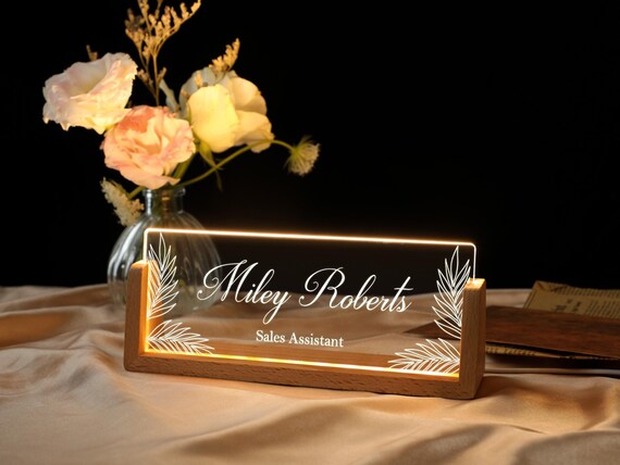 Personalized Desk Name Plate, Office Desk Accessories CoWorker Gift, Nameplate, Name Sign for Desk, Office Decor, Gifts for Boss Coworkers