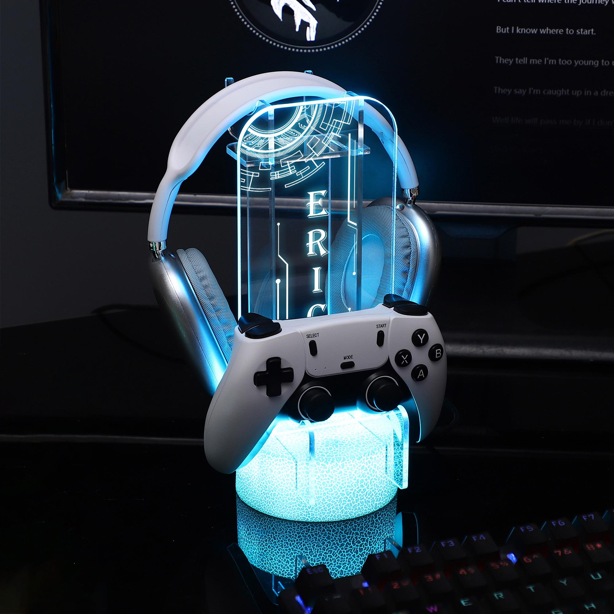 Personalized LED Controller Stand Headphone Holder, Custom Headphone ...