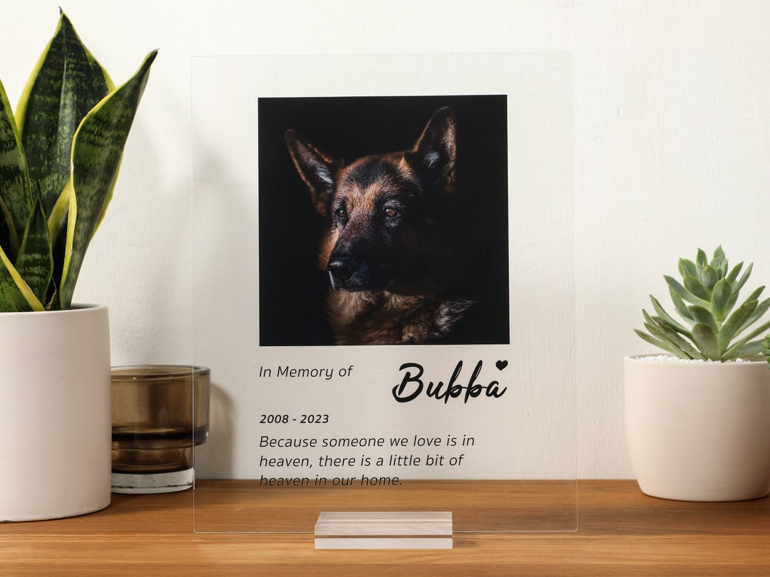 Pet Memorial Photo Keepsake | Personalized Pet Loss Gift | Dog Cat Loss ...