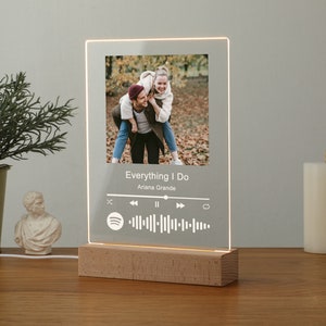 iDIY plaque spotify personnalisé avec photo musique LED - Cadre