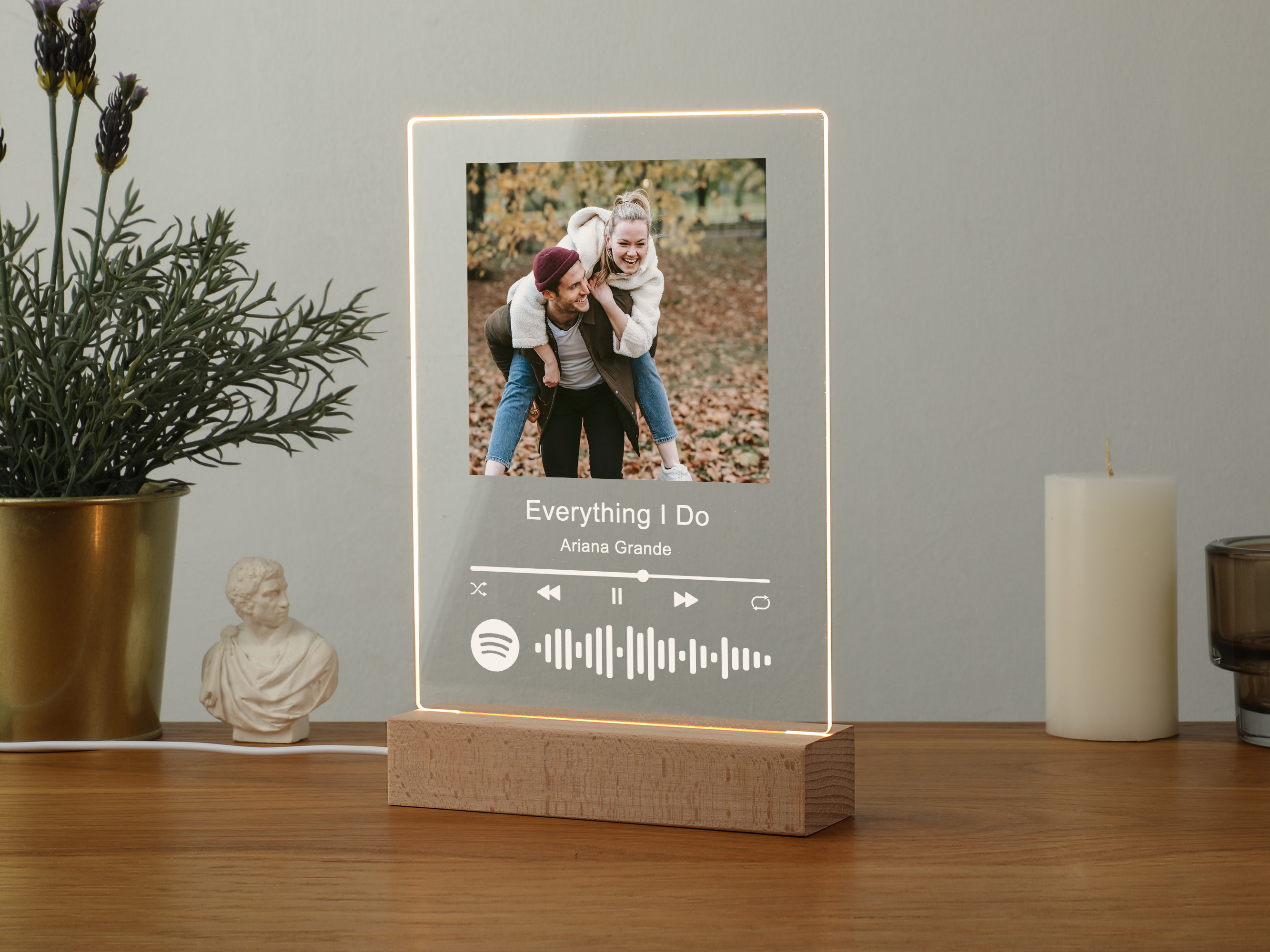 Tina&Co Spotify Plaque Spotify Glass Art One of the things to get your  Boyfriend, Acrylic Plate for Girlfriend, Boyfriend, a Lover