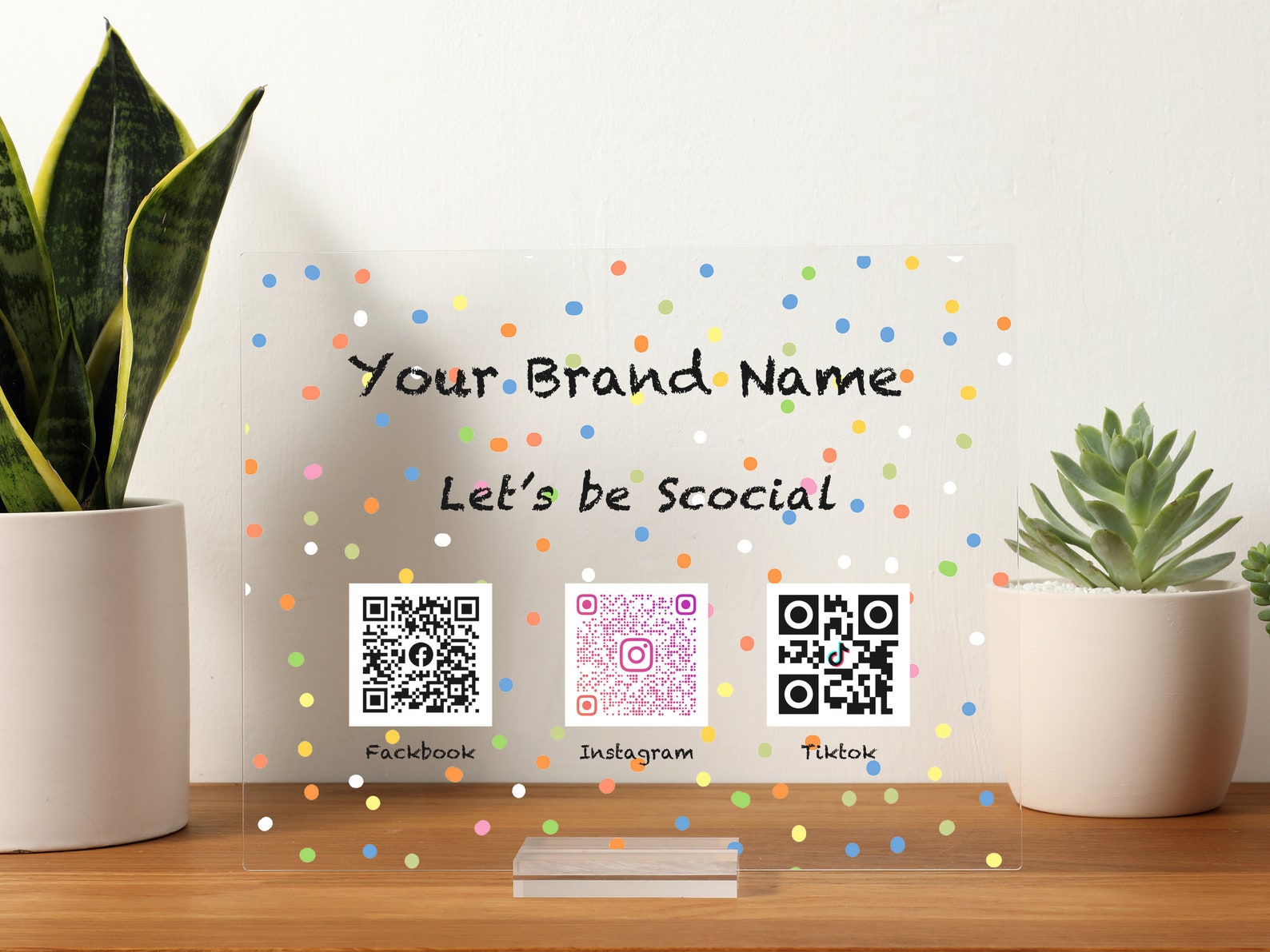 Multi QR Code Sign | Payment Business Social Media Sign | Instagram ...