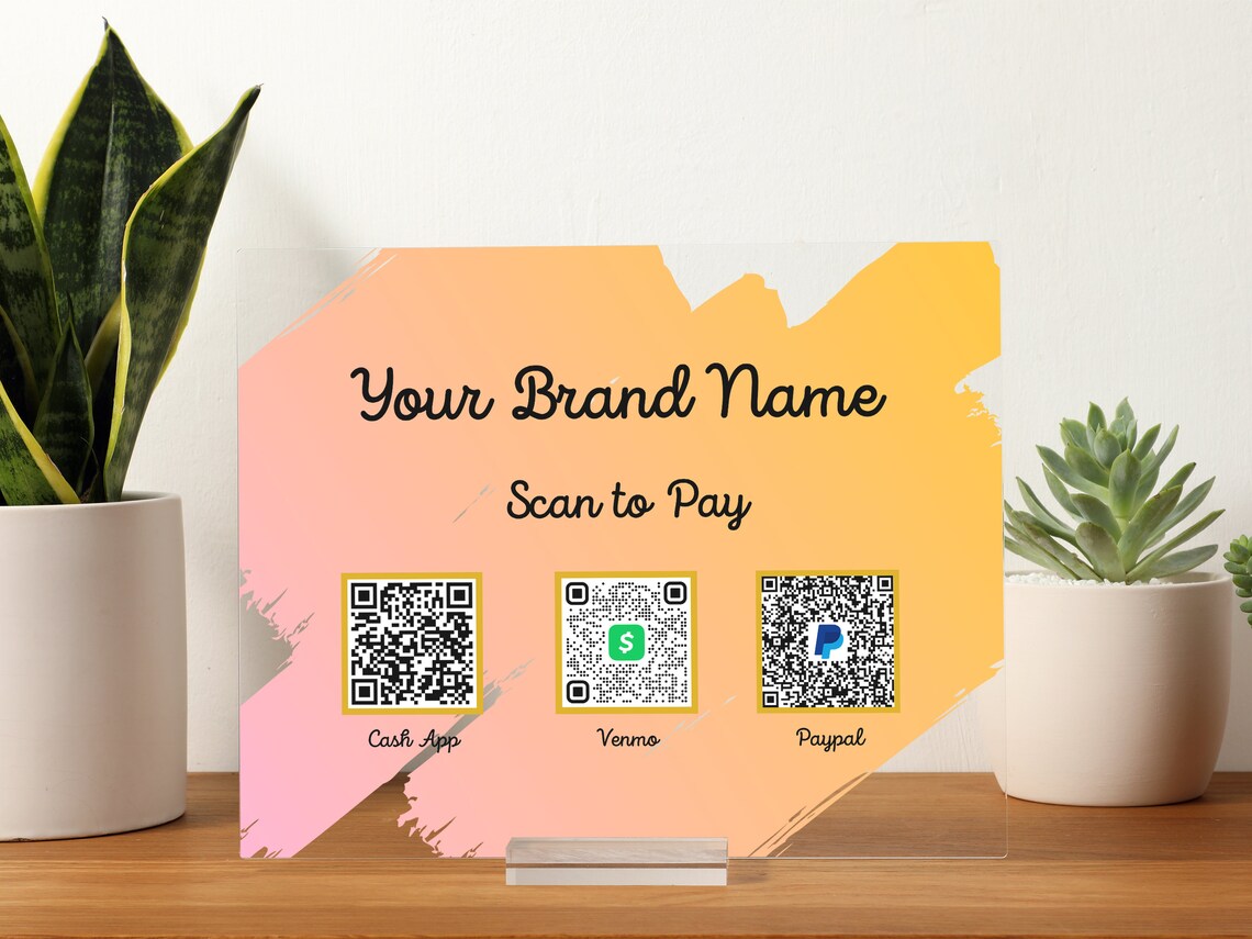 Multi QR Code Sign | Payment Business Social Media Sign | Instagram ...