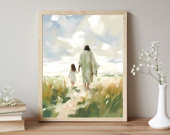 Walking with the Savior | Premium Digital Download  | Faith-Inspired Art